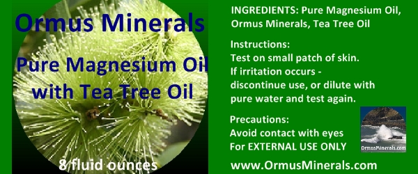 Ormus Minerals Magnesium Oil with Tea Tree Oil